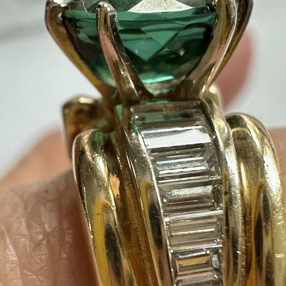 14k Tourmaline And Diamond Ring W/Appraisal - Picture 10 of 16